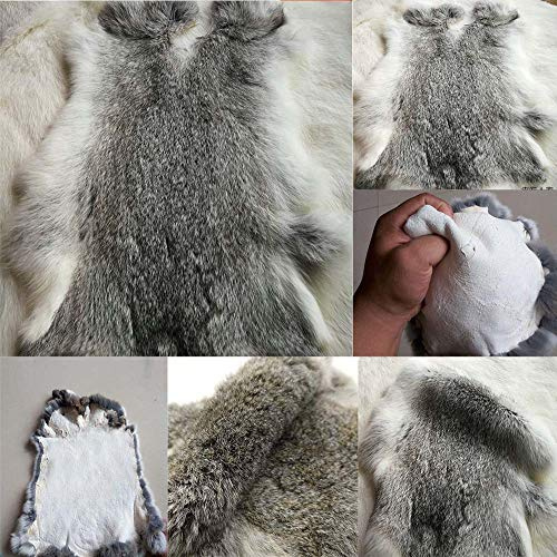 Kaninchen Pelts aus natürlichem gegerbtem Kaninchenfell, 25,4 x 30,5 cm, mit Näh-Qualitätsleder, 4 Stück