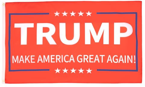 AZ FLAG Flagge Donald Trump Präsident USA 2020 Rot 90x60 cm 2 Ösen | Für innen und außen Vereinigten Staaten von Amerika dekorative Flagge Donald Trump Red doppelte Nähte und verstärkte Kanten