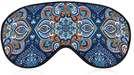Schlafmaske mit Mandala-Muster, Schlafmaske für Herren, Damen, Teenager, Kinder, Nachtschlafmaske und Augenbinde, blockiert Licht, weicher Komfort-Augenschutz, Abdeckung für Reisen, Yoga, Nickerchen