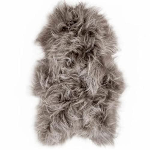 Teppich aus Schaffell, Taupe
