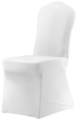 VA-Cerulean Stuhlhussen,Stretch Stuhlbezug,Universell Stuhl Abdeckung für Hochzeiten,Geburtstagsfeier Dekoration Feiern,Jubiläumsfeier,Heimdekoration und Weihnachten(50 stück,Weiß)