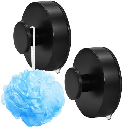 skytowards Ganci a ventosa neri senza foratura 2 pz