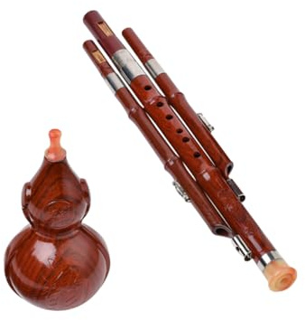 Mikinona Hochwertige Chinesische Flöte Elegante Kürbisflöte Blasinstrument Ethno Stil Hulusi Für Anfänger Und Profis