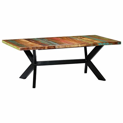LAPOOH Esstisch, Küchentisch, Esszimmertische, Esszimmermöbel, Esszimmer, Couchtisch, Esstischgruppe, Tisch, 200x100x75 cm Altholz Massiv