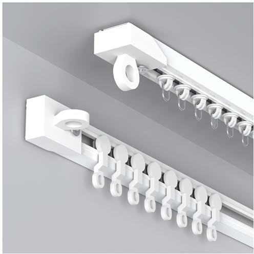 40-300cm Selbstklebende Vorhangschiene Für Decke Oder Wand, Gardinenstange Ohne Bohren, Schiebevorhangstange Als Raumteiler Für Schlafzimmer Und Badezimmer(Ceiling,2.30ft/70cm)