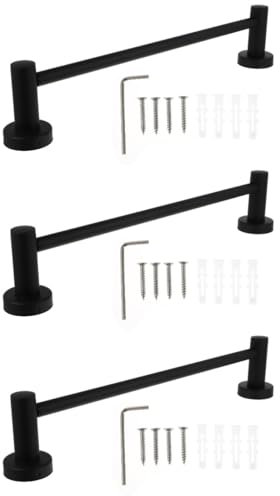 Générique Serviette Barre Distributeur de Serviettes 3 pièces pour Douche Porte-vêtements en Tissu à Simple paroi Salle de Bain Support de Toilette Tige Extensible Porte-Serviettes Tige télescopique