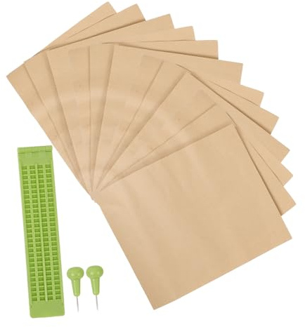 Healeved Set di Scrittura Braille Portatile in Plastica Leggero e Riutilizzabile, Tavoletta per Non Vedenti per Back To School Party e Studio