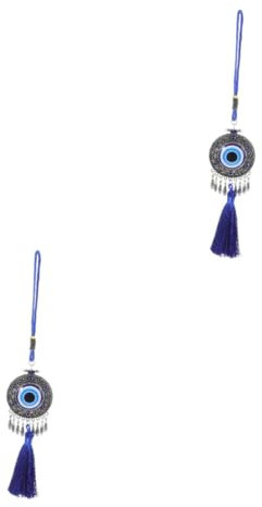 Ciieeo 2st Teufelsaugen-zauber Blaues Auge Zum Aufhängen Wandanhänger des Bösen Blicks Blaue Verzierung des Bösen Blicks Türkische Verzierung Böser Blick Auto Anhänger Zinklegierung