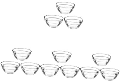 COLLBATH 12 Stk Glaskugel Schüsseln Puddingschüssel Aus Glas Lebensmittelbehälter Glasschalen Snackschale Aus Glas Glasschale Für Salat Kleine Glasschale Saucenschüssel Kleine Schüssel