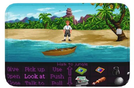 Fußmatte für Badezimmer Secret Of Monkey Island – Strand – Fußmatte für die Vordertür, Bodenmatte für den Eingangsbereich, Outdoor-Abenteuer, Action-Spiel, Badezimmer, Fußmatte, Garage, Teppich