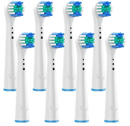 JAWUZ 8 Pezzi Testine,Compatibili Con Spazzolino Elettrico Per Una Pulizia Precisa Intorno Alle Parentesi Graffe,Testine Spazzolino Elettrico