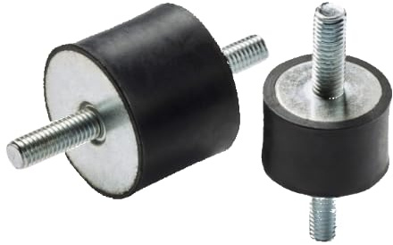 Silent Block M8 4 Stück – 30 x 20 M8 – männlich/männlich – Vibrationsdämpfer aus Gummi