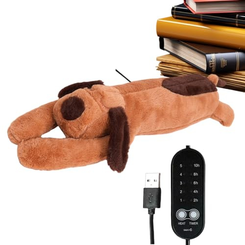Wärmekissen-Stofftier Für Die Periode | Elektrisch Aufwärmbarer Niedlicher Hunde-Plüsch | USB-Heizkissen Mit Automatischer Abschaltung & Temperaturregelung | Für Bauch, Rücken, Schultern,