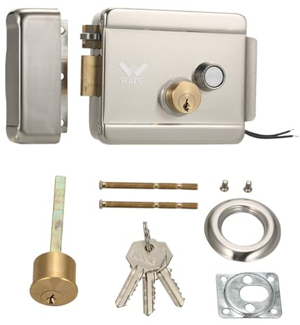ERYUE Serratura per Cancello Elettrico Serratura per Ufficio Domestico, Elettronica Antifurto Elevata con 3 Chiavi, Adatta Magazzino
