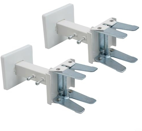 Quiclume Heizkörper Halterungen Set Aus Robustem Stahl, Höhenverstellbar 14-21cm Mit Dübeln Doppelstütze Für Sichere Montage