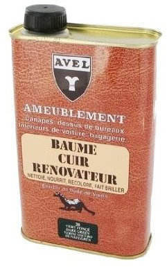 Rénovateur baume cuir ameublement Marron Foncé Avel 500Ml