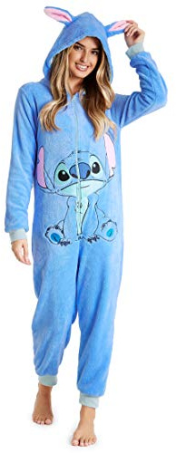 Disney Pigiama Intero Donna - Pigiama Stitch Interi in Pile IH Oh Angel Minnie Malefica S-2XL - Gadget Stitch Idea Regalo