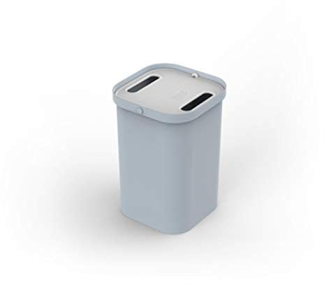 Joseph Joseph GoRecycle Dual Compartment, Easy Empty Recycling Caddy Ideal for Glass, Paper, Metal and Plastic ,Blue14-Litre