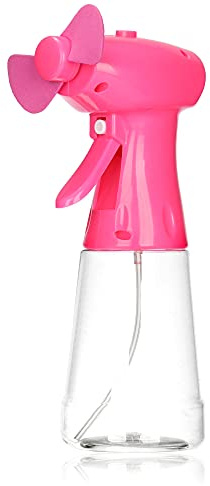 com-four® Ventilator-Sprühflasche - sicherer Sprühventilator - Wassersprüher zur Abkühlung im Sommer - Sprühnebel aus Mini-Handventilator [Auswahl variiert] (01 Stück)