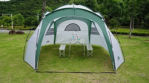 Pro Peak Outdoors Dome Event Shelter Garden Shade Party Tent Hot-Tub Gazebo with 4 x Removable Walls (2 x zip-mesh window, 1 x full-zip door, 1 x solid) Waterproof and UV50+ Fabric