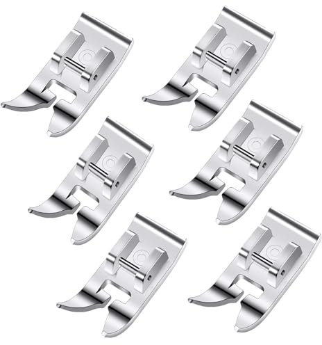 Guador 6 Stück Universal Allzweck Nähmaschinen Nähfuß,Schnappnähfuss,Geradstichnähfuss,Allzweck-Zickzack-Nähfuss,Nähmaschine Fuß,Geeignet für die Meisten Haushaltsnähmaschinen mit Niedrigem Griff