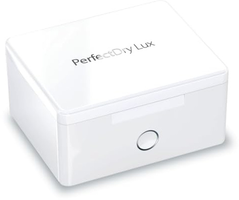 PERFECTDRY LUX Elektrischer Luftentfeuchter, UV-Sterilisator, automatischer UV-Sterilisator, zur Desinfektion und Reinigung von Hörgeräten, AirPods, tragbare Box, UV-Trockenreinigung