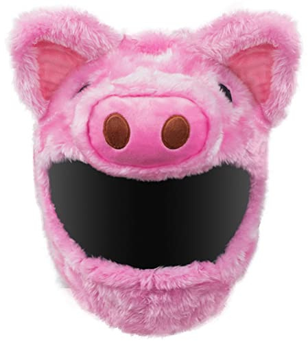 WINBST Stoff-Cover für Motorradhelm, Motorradhelm Abdeckung Rosa Schwein Plüsch Motorradhelm Hut Lustiger Helm Überzug Zubehör für Motorradhelme, gegen Staub, Stöße und Kratzer