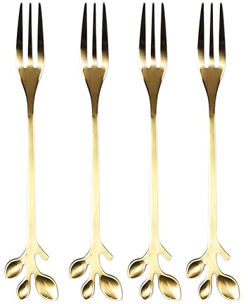 SET 4 TENEDORES DORADOS