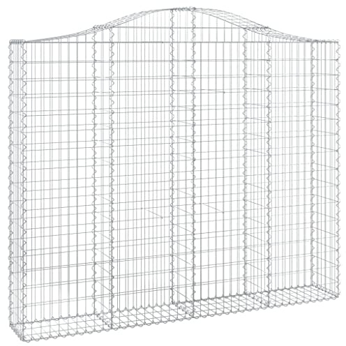 vidaXL Panier de gabions arqué 200x30x160/180 cm Fer galvanisé