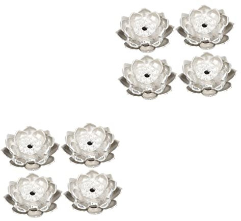 CIYODO Tischständer 8 STK Räucherstäbchen Bakhoor-Oud-Brenner Lotus-Statue Retro-Blumen-weihrauchbrenner Räuchergefäß Räuchergefäß Für Lotusfigur Kupfer Japanischer Stil Ofen Metallhalter