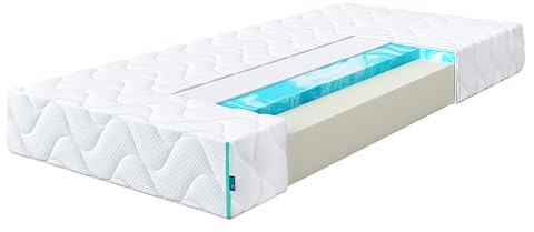 ESSENCE SLEEP Orthopädische Matratze 160x200 cm Härtegrad 3 - Höhe 20 cm aus 3 Schichten - Öko-Tex Rollmatratze - Schaumstoff Matratze produziert in Europa DAXO