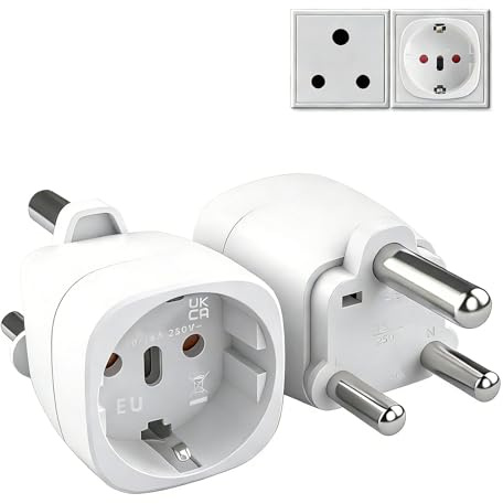 2 Stück Adapter Südafrika, Reiseadapter Südafrika | Adapter Südafrika Steckdose, Südafrika Adapter für Südafrika, Namibia,Botswana, Bhutan
