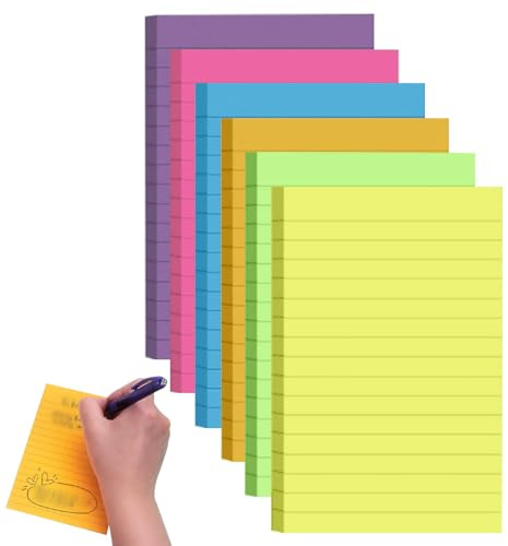 LDBKLGHJ 300 Stück Haftnotizen Notizzettel, Selbstklebende Notizzettel, Haftnotizen zum Markieren und Hervorheben von Seiten, Schreibbar, Repositionierbar Fläche, 10 x 15 cm