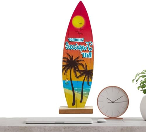 Zuasdvnk Surfbrett-Schild, Surfbrett-Mittelstücke für Tische | Surfbrett-Strandschilder | Surfbrett- für die Wand, Surfbrett-Strandschilder, Sommer-Holzschild, multifunktional für Wanddekoration,