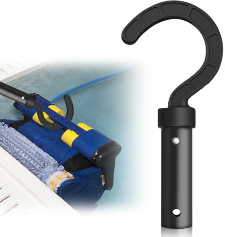 HINGTAI Pool Vacuum Hook, Black, Plastic, Portable, Easy to Use, Versatile, Efficient Cleaning, Compatible with All Robotic Pool Cleaners, Easy to Store and Operate