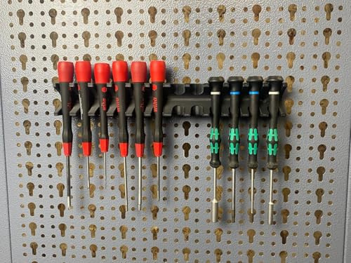 Schraubendreher Halterung für Micro Feinschraubendreher für Küpper Lochwand und Eurolochung 45 mm Eurolochwand Lochwand Zubehör Systemhalter