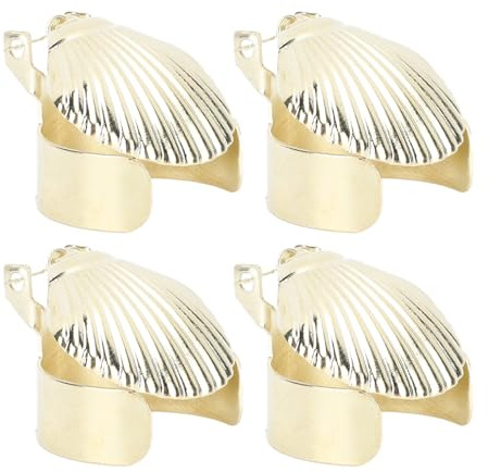 Yosoo Health Gear Automatic Candle Snuffer Extinguisher, 4PCS Metal Shell Pattern Automatic Candle Wick Snuffer Stopper for Putting out Candle Flame Safely (Gold)