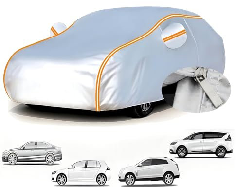 Autoabdeckung Vollgarage für Suzuki SX4 S-Cross 2013-2016(430x176,5x157,5cm),Oxford-Stoffmaterial, Regen- und schneefest, schmutzabweisend, Autoabdeckung für alle Vier Jahreszeiten