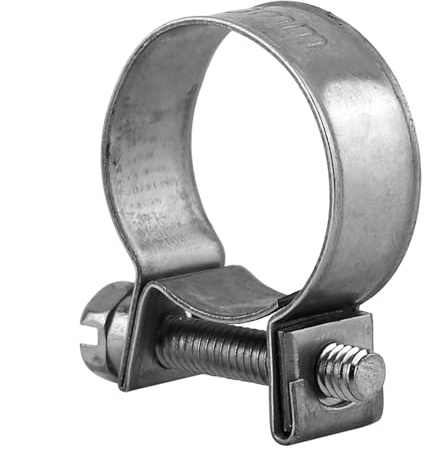 Rustproof 304 Stainless Steel Hose Clamps 10pcs, Convenient Installation, for Air Water Fuel Silicone Hose, Screwdriver or Hex Wrench Pack (18-20Mm)