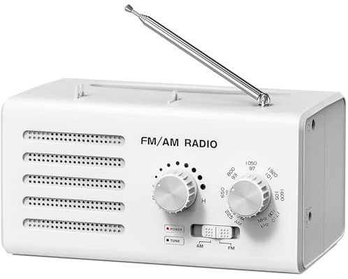 AM FM Radio Portable,Goodes Transistor Radio Plug in Wall Battery Powered with Best Reception, Loud Speaker, Excellent Sound, Small Radios for Home Outdoor Office Desk Use/Decor, Gift for Elders