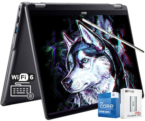 acer Chromebook Plus Spin 514 Ordinateur portable 2 en 1, écran tactile WUXGA IPS de 14, 13e génération, Intel 10-Core i5-1334U, 8 Go de RAM LPDDR5X, SSD Pcle 4.0 de 1 To, KB rétroéclairé, WiFi 6E