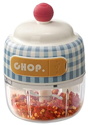 Petit hachoir électrique pour ail – Outil de cuisine portable pour couper la viande, les légumes, le poivre, les fruits, la salade
