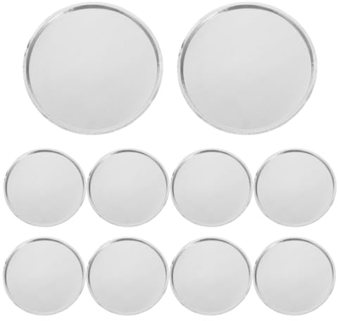 INOOMP Lot De 10 Plateaux De Pesée En Aluminium Pour Laboratoire Coupelles De Laboratoire Peu Profondes Pour Poudres Et Liquides Mesure De Haute Précision Système Anti-Fuite