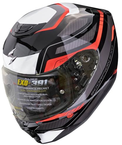 Scorpion Exo-391 Neo Rojo | Casco de Moto Integral Unisex Hombre y Mujer Homologado ECE 22.06 (M)