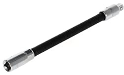 GEDORE Steckschlüsselverlängerung flexibel, 1/4'' 6,3 mm 4-kant Antrieb, 120 mm lang, Werkzeug, 2088, Stahl verchromt