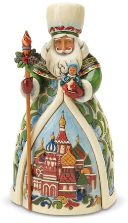 Enesco Jim Shore Heartwood Creek Christmas Around The World Russian Santa Figurine, 7 Inch, Multicolor