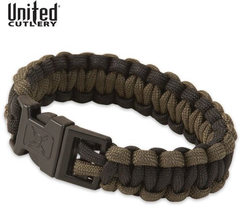 United Cutlery Elite Forces Survival-Armband aus Paracord mit Klippverschluss (Olivgrün)
