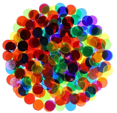 NUOBESTY 300 pcs en Plastique jetons comte de jetons de Bingo marqueurs pour Accessoires de Jeu de Cartes de Jeu de Bingo (Bleu + Rouge + Jaune + Vert + Violet + Orange Chaque 50pcs)