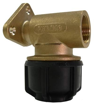 Philmac 25mm/ 3/4″ Brass Wall Plate Elbow 90326