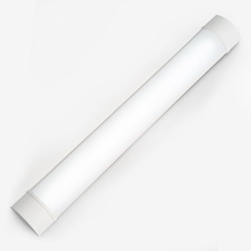 Sundertech LED Batten Light 2FT 17W, 1880LM Cool White 6500K, Integrated Tube Light for Kitchen, Office, Garage, Shed, Ceiling or Wall Mount, Easy Install, 1Pack